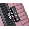 Kit Conjunto Mala Bordo e Grande 7003 Santino Viagem Expansor 360 Tsa - Rosa - 4
