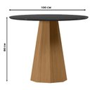 Ver imagem 2 de Mesa de Jantar 100x100 Cm Isis com Vidro Ype Preto – New Ceval