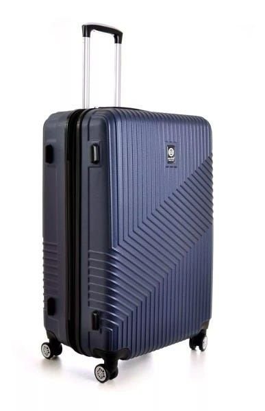 Kit Conjunto Mala Bordo e Grande 7003 Santino Viagem Expansor 360 Tsa - Azul - 5
