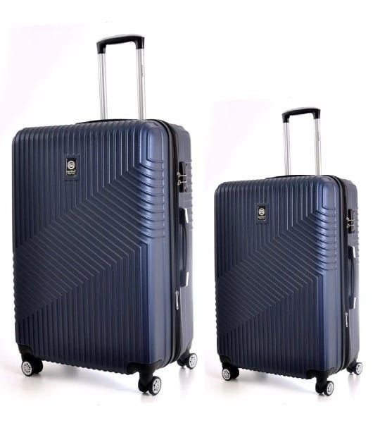 Kit Conjunto Mala Bordo e Grande 7003 Santino Viagem Expansor 360 Tsa - Azul - 1
