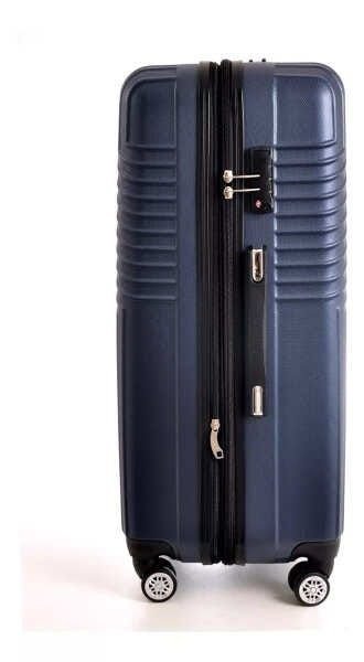 Kit Conjunto Mala Bordo e Grande 7003 Santino Viagem Expansor 360 Tsa - Azul - 3