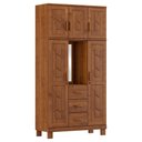 Ver imagem 4 de Guarda Roupa Capelinha Bipartido 5 Portas 3 Gavetas Linha Cobre 1273c Castanho Finestra