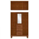 Ver imagem 3 de Guarda Roupa Capelinha Bipartido 5 Portas 3 Gavetas Linha Cobre 1273c Castanho Finestra