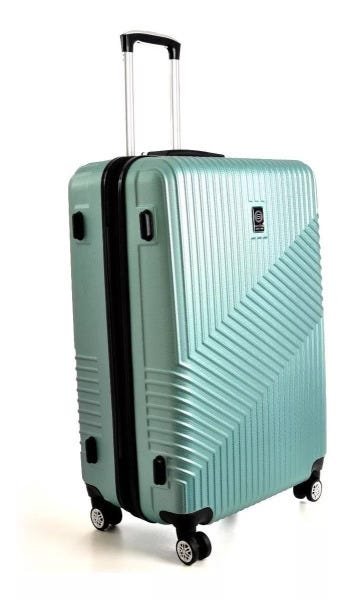 Kit Conjunto Mala Bordo e Grande 7003 Santino Viagem Expansor 360 Tsa - Verde - 6