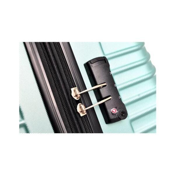Kit Conjunto Mala Bordo e Grande 7003 Santino Viagem Expansor 360 Tsa - Verde - 5
