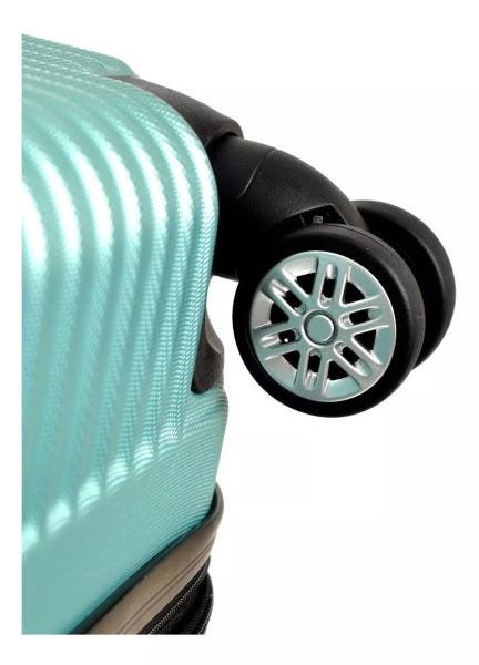 Kit Conjunto Mala Bordo e Grande 7003 Santino Viagem Expansor 360 Tsa - Verde - 7