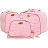 Kit de Bolsas e Mochila Maternidade Safári 04 Peças - Rosa - 1