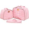 Kit de Bolsas e Mochila Maternidade Safári 04 Peças - Rosa - 2