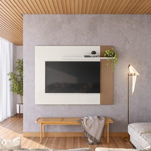 Painel Demadero para Tv de até 40 - Off White/natural