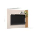 Ver imagem 2 de Painel de Tv até 40 Polegadas Suspenso com Prateleira Organizadora e Decorativa Elegante
