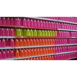 Kit 50 squeeze galão 300ml plástico laranja transparente - 6