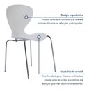 Ver mais imagens de Kit 6 Cadeiras Empilháveis Base Aço Tubular Flash Branco/Cromado