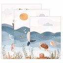 Ver imagem 3 de Kit 3 Quadro Decorativo Mar Infantil Quarto Criança Navio Qualidade Premium 40x28cm