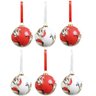 Jogo 6 Bolas Natalinas Mickey Pateta e Pluto 6cm Disney - 2