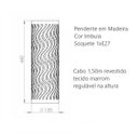 Ver imagem 4 de Luminária Pendente em Madeira Imbuia 44cm Para Mesa Balcão Bancada Área Gourmet Cabeceira de