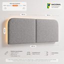 Ver imagem 4 de Cabeceira Painel Modular Bruma LED Cama King 200cm Orgânica Linho Cinza - Desk Design