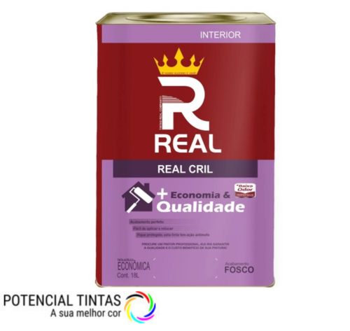 Latex Real Cril Branco 18l Tomate Seco - 1