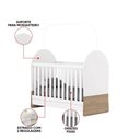 Ver imagem 4 de Berço Americano Quarto Infantil Mini Cama 3 em 1 Rainbow Branco/Jequitibá H02 - D'Rossi
