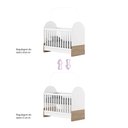 Ver imagem 7 de Berço Americano Quarto Infantil Mini Cama 3 em 1 Rainbow Branco/Jequitibá H02 - D'Rossi