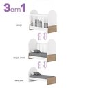 Ver imagem 6 de Berço Americano Quarto Infantil Mini Cama 3 em 1 Rainbow Branco/Jequitibá H02 - D'Rossi