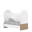 Ver imagem 1 de Berço Americano Quarto Infantil Mini Cama 3 em 1 Rainbow Branco/Jequitibá H02 - D'Rossi