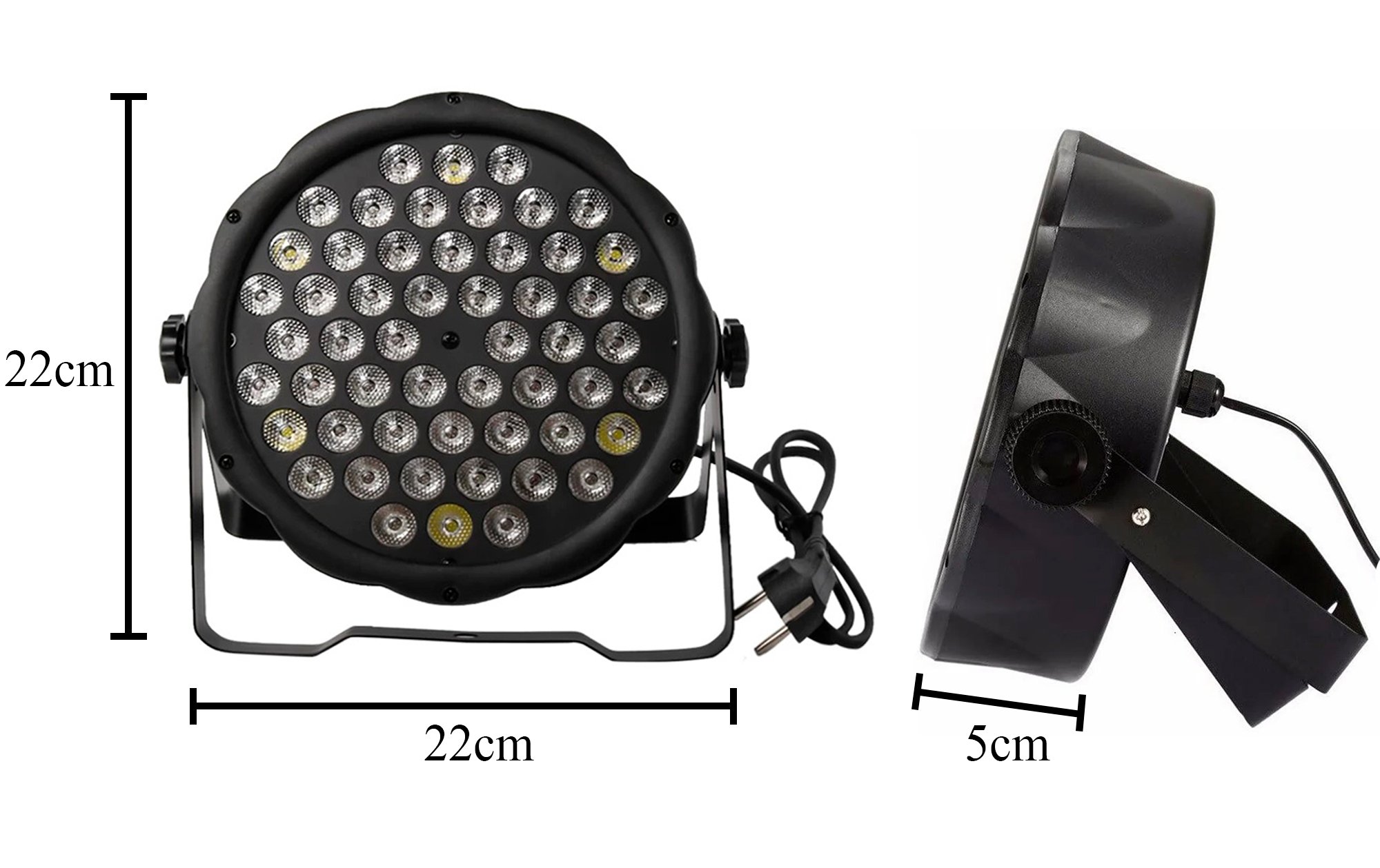 Canhão Refletor 54 Leds RGBWA Dmx Jogo de Luz Iluminação Dj Bivolt 50/60Hz - 4