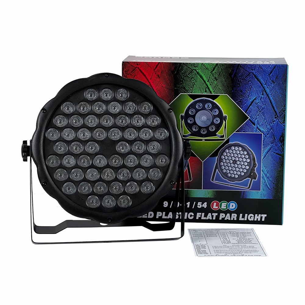 Canhão Refletor 54 Leds RGBWA Dmx Jogo de Luz Iluminação Dj Bivolt 50/60Hz