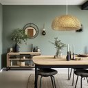 Ver imagem 3 de Pendente em Fibra Natural Bambu Grande 60 Cm Mesa Boho Nat54