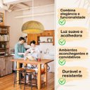 Ver imagem 4 de Pendente em Fibra Natural Bambu Grande 60 Cm Mesa Boho Nat54