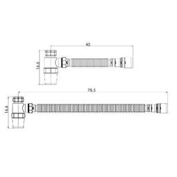 Sifão com Copo Universal Flexível e Extensível Branco Censi - 3