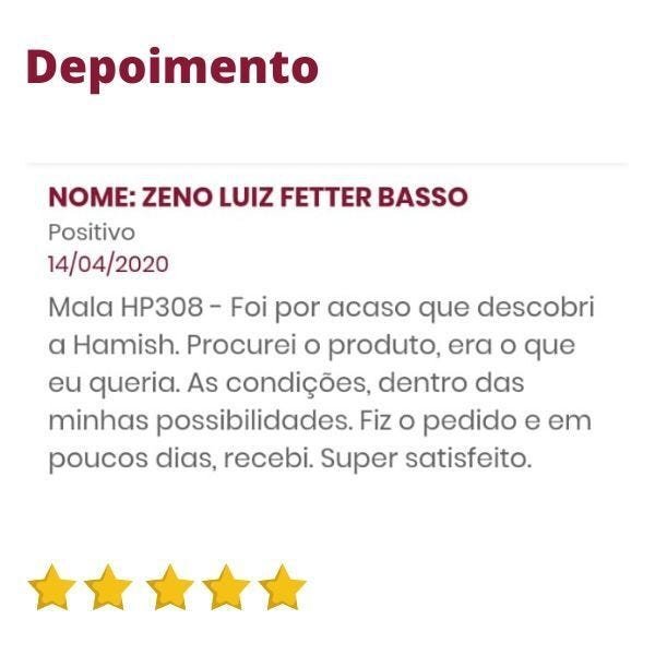Mala Viagem A Bordo de Couro Preta com Rodas Hp308 - 10