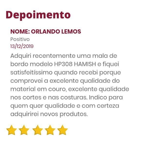 Mala Viagem A Bordo de Couro Preta com Rodas Hp308 - 9
