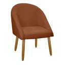 Ver imagem 1 de Banqueta Poltrona Lua Bouclê Ideal para Sala Penteadeira ou Salão:terracota