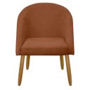 Ver imagem 2 de Banqueta Poltrona Lua Bouclê Ideal para Sala Penteadeira ou Salão:terracota