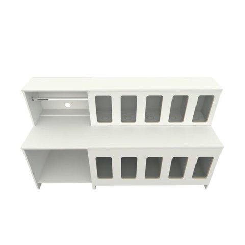 Pet Box 10 divisões + Mesa Balança (expositor, ração, cães, Gatos, Pet)
