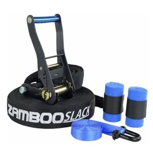 Slackline 15 Metros Zamboo Black com Protetor e Backup