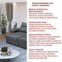 Ver imagem 7 de Sofá Dallas Reclinável e Retrátil Dallas 3 Lugares Veludo Aconchegante Império Chumbo 163