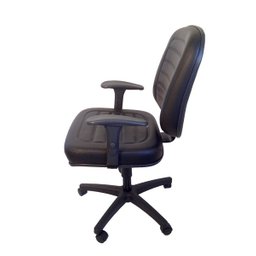 Cadeira de Escritório Diretor Tescaro Reforçada Gomada Braços Regulaveis - Sintético Preto - 3