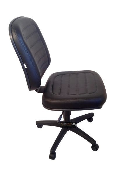 Cadeira de Escritório Diretor Tescaro Reforçada Gomada sem Braços - Sintético Preto - 2