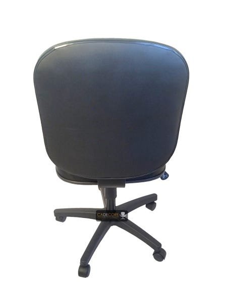 Cadeira de Escritório Diretor Tescaro Reforçada Gomada sem Braços - Sintético Preto - 4