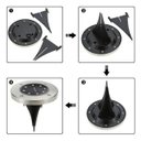 Ver imagem 5 de Luminárias Solar 8 LEDs Branco Quente 4 Unidades Jardim Escada Corredor Gramado