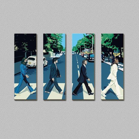 Abbey Road - Quadros ou Placas Modulares com 4 Peças