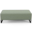 Ver imagem 6 de Puff Decorativo Sala de Estar Bali W01 Base Ferro 120x50 cm Bouclê Oliva - Lyam Decor