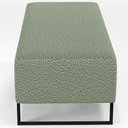 Ver imagem 7 de Puff Decorativo Sala de Estar Bali W01 Base Ferro 120x50 cm Bouclê Oliva - Lyam Decor