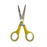 Kit 2 Tesouras Grande Pequena Aço Inox Ergonômica Resistente Uso Geral Cozinha Escolar - Amarelo - 5