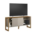 Ver imagem 2 de Rack 141cm TV Ate 56P Gold Linea Brasil Nature Off White