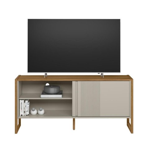 Rack 141cm TV Ate 56P Gold Linea Brasil Nature Off White