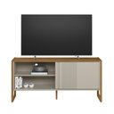 Ver imagem 1 de Rack 141cm TV Ate 56P Gold Linea Brasil Nature Off White