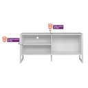 Ver imagem 7 de Rack 141cm TV Ate 56P Gold Linea Brasil Nature Off White