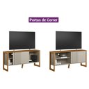 Ver imagem 5 de Rack 141cm TV Ate 56P Gold Linea Brasil Nature Off White